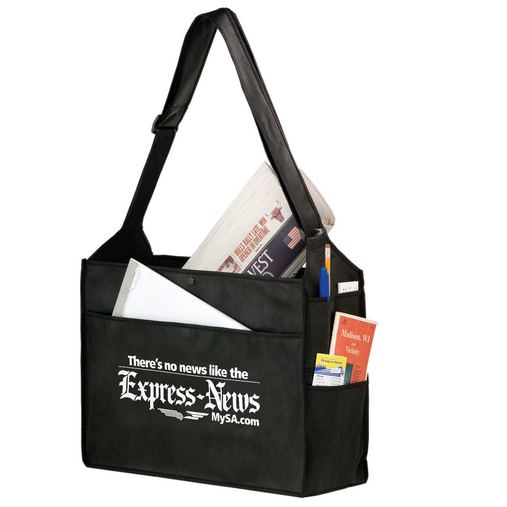 Essential Side Pocket Non-Woven Tote Bag w/Insert (16"X6"X14") - Screen Print
